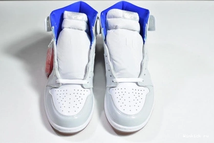1 WHITE RETRO - BLUE JORDAN HIGH RACER ZOOM 0726
